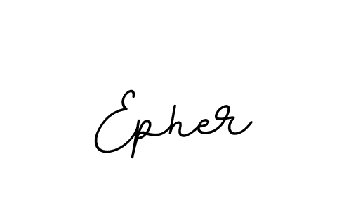 Make a beautiful signature design for name Epher. With this signature (BallpointsItalic-DORy9) style, you can create a handwritten signature for free. Epher signature style 11 images and pictures png