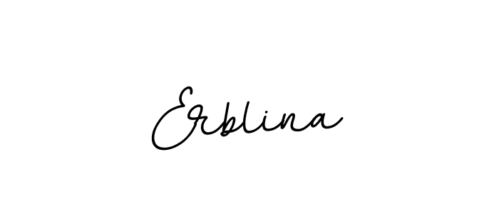 How to make Erblina name signature. Use BallpointsItalic-DORy9 style for creating short signs online. This is the latest handwritten sign. Erblina signature style 11 images and pictures png