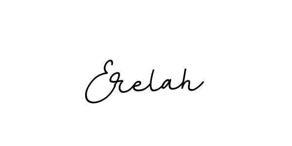 How to make Erelah name signature. Use BallpointsItalic-DORy9 style for creating short signs online. This is the latest handwritten sign. Erelah signature style 11 images and pictures png
