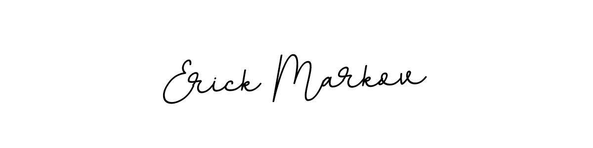 Design your own signature with our free online signature maker. With this signature software, you can create a handwritten (BallpointsItalic-DORy9) signature for name Erick Markov. Erick Markov signature style 11 images and pictures png