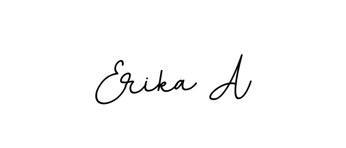 The best way (BallpointsItalic-DORy9) to make a short signature is to pick only two or three words in your name. The name Erika A include a total of six letters. For converting this name. Erika A signature style 11 images and pictures png