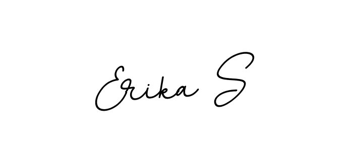 It looks lik you need a new signature style for name Erika S. Design unique handwritten (BallpointsItalic-DORy9) signature with our free signature maker in just a few clicks. Erika S signature style 11 images and pictures png