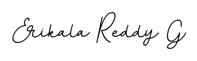 Create your official email sign-off with Erikala Reddy G name in BallpointsItalic-DORy9 style. Crisp, clean, and perfectly legible across all screens. Erikala Reddy G signature style 11 images and pictures png
