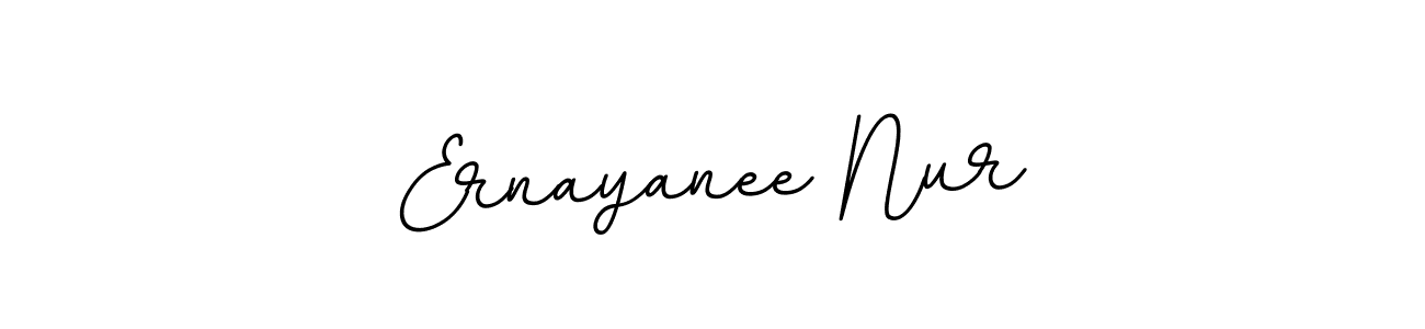 The best way (BallpointsItalic-DORy9) to make a short signature is to pick only two or three words in your name. The name Ernayanee Nur include a total of six letters. For converting this name. Ernayanee Nur signature style 11 images and pictures png