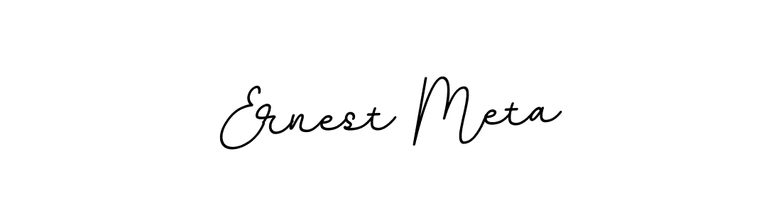 You should practise on your own different ways (BallpointsItalic-DORy9) to write your name (Ernest Meta) in signature. don't let someone else do it for you. Ernest Meta signature style 11 images and pictures png