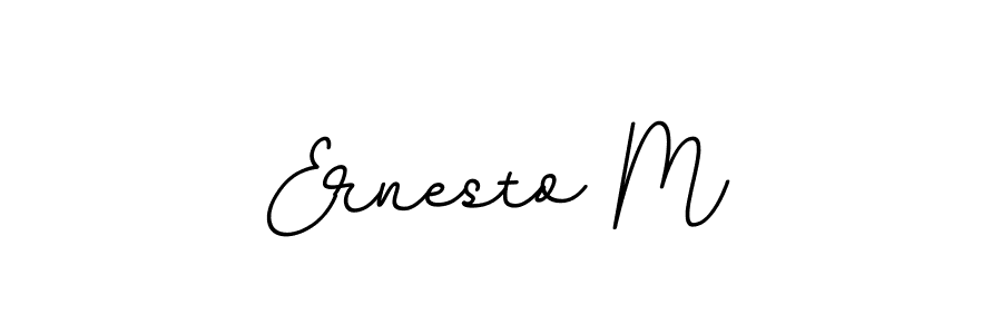 The best way (BallpointsItalic-DORy9) to make a short signature is to pick only two or three words in your name. The name Ernesto M include a total of six letters. For converting this name. Ernesto M signature style 11 images and pictures png