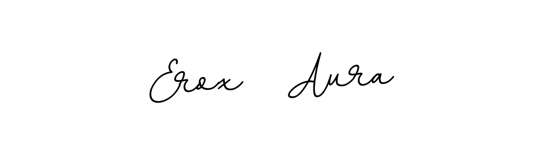 Use a signature maker to create a handwritten signature online. With this signature software, you can design (BallpointsItalic-DORy9) your own signature for name Erox   Aura. Erox   Aura signature style 11 images and pictures png