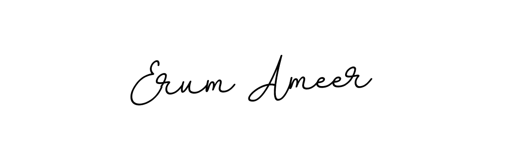 How to make Erum Ameer name signature. Use BallpointsItalic-DORy9 style for creating short signs online. This is the latest handwritten sign. Erum Ameer signature style 11 images and pictures png