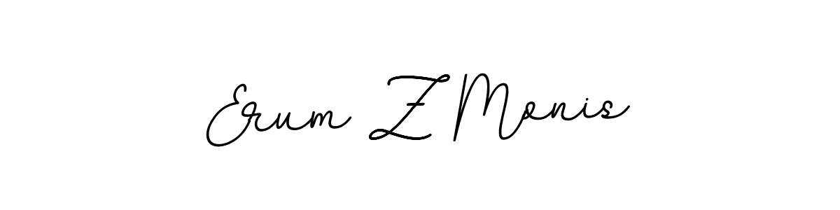 Design your own signature with our free online signature maker. With this signature software, you can create a handwritten (BallpointsItalic-DORy9) signature for name Erum Z Monis. Erum Z Monis signature style 11 images and pictures png