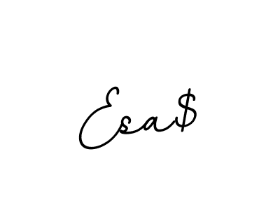 How to make Esa$ name signature. Use BallpointsItalic-DORy9 style for creating short signs online. This is the latest handwritten sign. Esa$ signature style 11 images and pictures png
