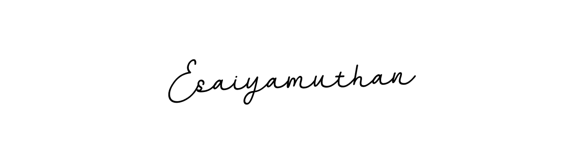 Also we have Esaiyamuthan name is the best signature style. Create professional handwritten signature collection using BallpointsItalic-DORy9 autograph style. Esaiyamuthan signature style 11 images and pictures png