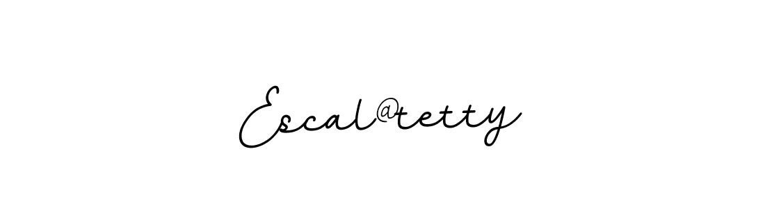 How to make Escal@tetty name signature. Use BallpointsItalic-DORy9 style for creating short signs online. This is the latest handwritten sign. Escal@tetty signature style 11 images and pictures png