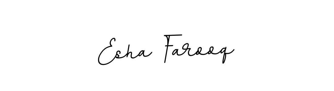 Make a beautiful signature design for name Esha Farooq. With this signature (BallpointsItalic-DORy9) style, you can create a handwritten signature for free. Esha Farooq signature style 11 images and pictures png