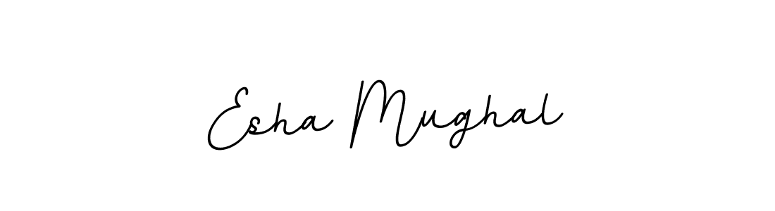 How to make Esha Mughal name signature. Use BallpointsItalic-DORy9 style for creating short signs online. This is the latest handwritten sign. Esha Mughal signature style 11 images and pictures png