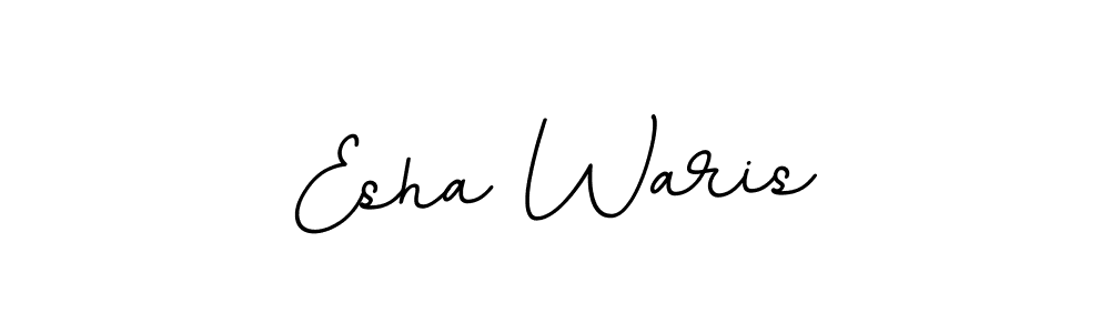 Make a beautiful signature design for name Esha Waris. With this signature (BallpointsItalic-DORy9) style, you can create a handwritten signature for free. Esha Waris signature style 11 images and pictures png