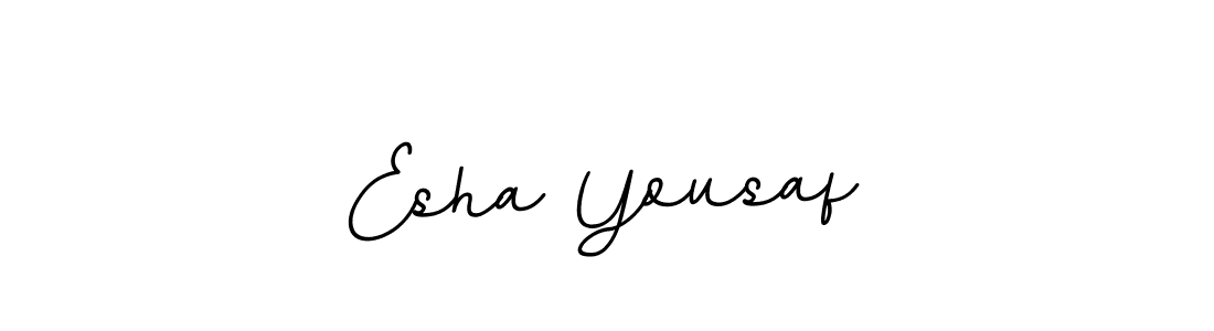 It looks lik you need a new signature style for name Esha Yousaf. Design unique handwritten (BallpointsItalic-DORy9) signature with our free signature maker in just a few clicks. Esha Yousaf signature style 11 images and pictures png