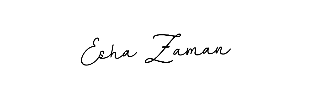 Make a beautiful signature design for name Esha Zaman. With this signature (BallpointsItalic-DORy9) style, you can create a handwritten signature for free. Esha Zaman signature style 11 images and pictures png