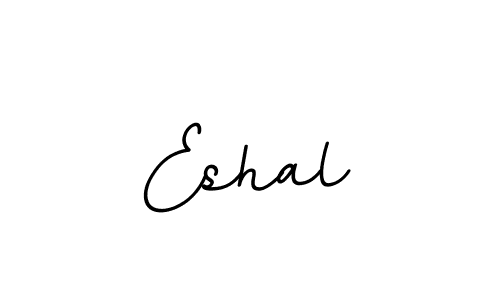 Use a signature maker to create a handwritten signature online. With this signature software, you can design (BallpointsItalic-DORy9) your own signature for name Eshal. Eshal signature style 11 images and pictures png