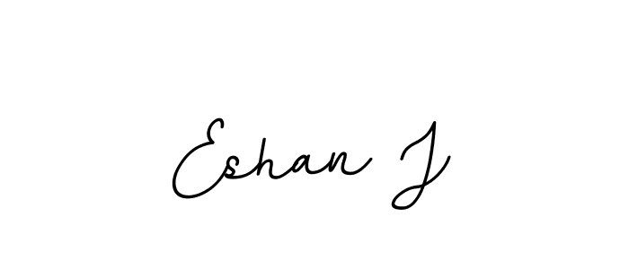 The best way (BallpointsItalic-DORy9) to make a short signature is to pick only two or three words in your name. The name Eshan J include a total of six letters. For converting this name. Eshan J signature style 11 images and pictures png