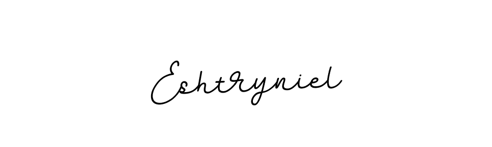 This is the best signature style for the Eshtryniel name. Also you like these signature font (BallpointsItalic-DORy9). Mix name signature. Eshtryniel signature style 11 images and pictures png