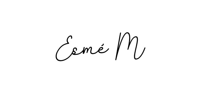 Create a beautiful signature design for name Esmé M. With this signature (BallpointsItalic-DORy9) fonts, you can make a handwritten signature for free. Esmé M signature style 11 images and pictures png