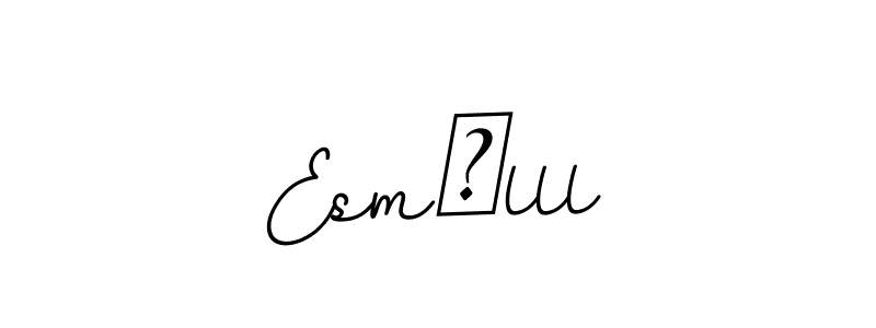 How to make Esmēlll name signature. Use BallpointsItalic-DORy9 style for creating short signs online. This is the latest handwritten sign. Esmēlll signature style 11 images and pictures png