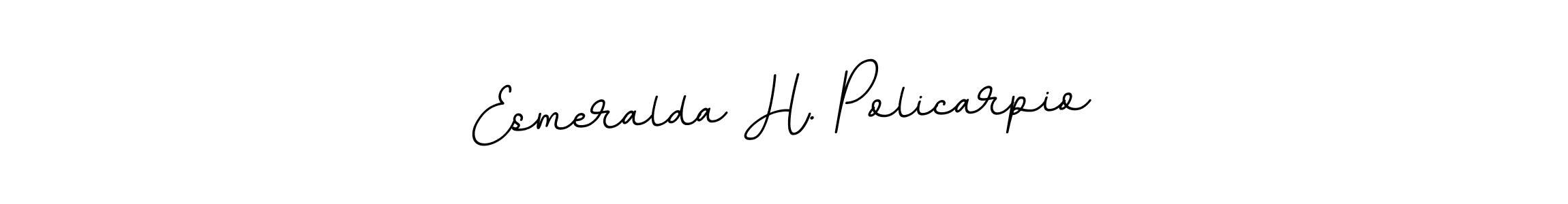 Use a signature maker to create a handwritten signature online. With this signature software, you can design (BallpointsItalic-DORy9) your own signature for name Esmeralda H. Policarpio. Esmeralda H. Policarpio signature style 11 images and pictures png