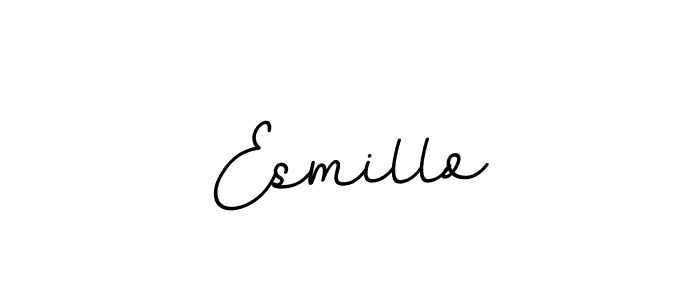 Esmillo stylish signature style. Best Handwritten Sign (BallpointsItalic-DORy9) for my name. Handwritten Signature Collection Ideas for my name Esmillo. Esmillo signature style 11 images and pictures png