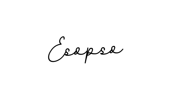 How to make Esopso name signature. Use BallpointsItalic-DORy9 style for creating short signs online. This is the latest handwritten sign. Esopso signature style 11 images and pictures png