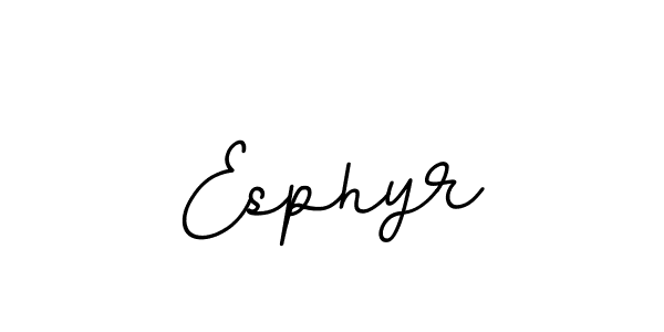 How to make Esphyr name signature. Use BallpointsItalic-DORy9 style for creating short signs online. This is the latest handwritten sign. Esphyr signature style 11 images and pictures png
