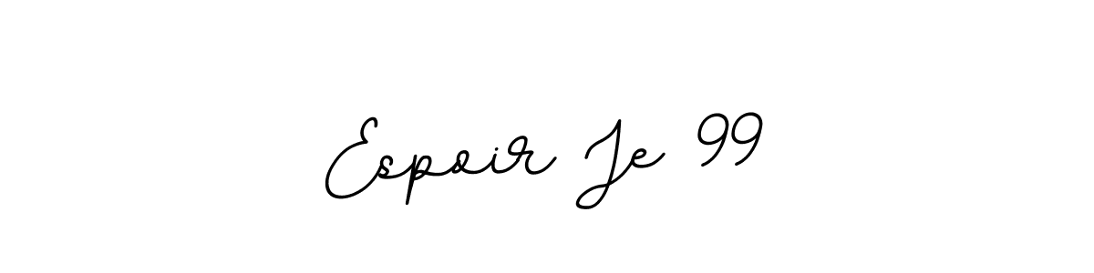 How to make Espoir Je 99 name signature. Use BallpointsItalic-DORy9 style for creating short signs online. This is the latest handwritten sign. Espoir Je 99 signature style 11 images and pictures png