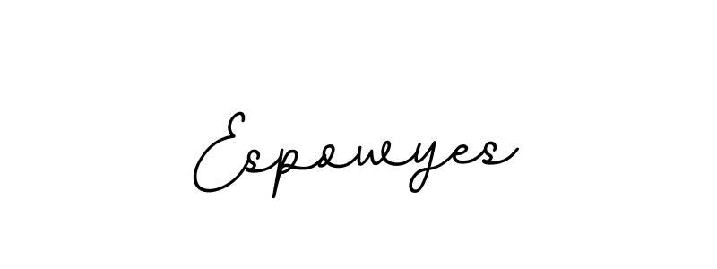 How to make Espowyes name signature. Use BallpointsItalic-DORy9 style for creating short signs online. This is the latest handwritten sign. Espowyes signature style 11 images and pictures png