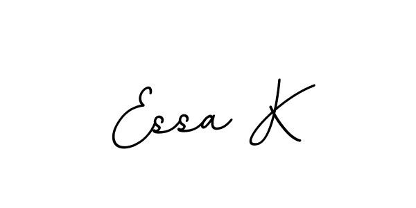 It looks lik you need a new signature style for name Essa K. Design unique handwritten (BallpointsItalic-DORy9) signature with our free signature maker in just a few clicks. Essa K signature style 11 images and pictures png