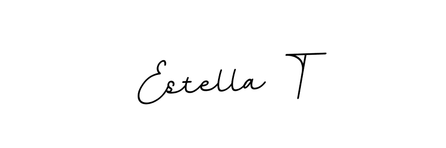 Make a beautiful signature design for name Estella T. With this signature (BallpointsItalic-DORy9) style, you can create a handwritten signature for free. Estella T signature style 11 images and pictures png