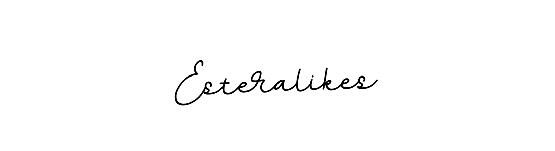 Use a signature maker to create a handwritten signature online. With this signature software, you can design (BallpointsItalic-DORy9) your own signature for name Esteralikes. Esteralikes signature style 11 images and pictures png