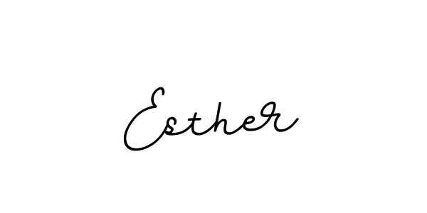 Design your own signature with our free online signature maker. With this signature software, you can create a handwritten (BallpointsItalic-DORy9) signature for name Esther. Esther signature style 11 images and pictures png