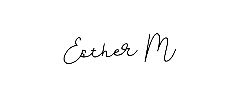 Design your own signature with our free online signature maker. With this signature software, you can create a handwritten (BallpointsItalic-DORy9) signature for name Esther M. Esther M signature style 11 images and pictures png