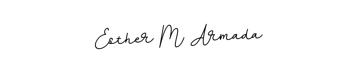 This is the best signature style for the Esther M Armada name. Also you like these signature font (BallpointsItalic-DORy9). Mix name signature. Esther M Armada signature style 11 images and pictures png