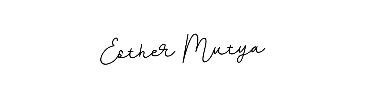 You should practise on your own different ways (BallpointsItalic-DORy9) to write your name (Esther Mutya) in signature. don't let someone else do it for you. Esther Mutya signature style 11 images and pictures png