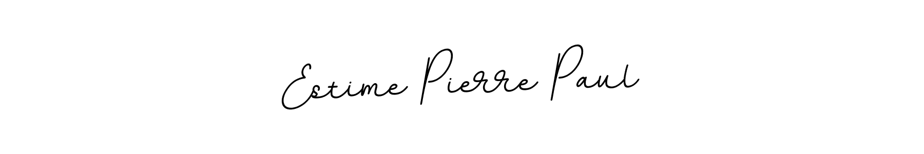 This is the best signature style for the Estime Pierre Paul name. Also you like these signature font (BallpointsItalic-DORy9). Mix name signature. Estime Pierre Paul signature style 11 images and pictures png