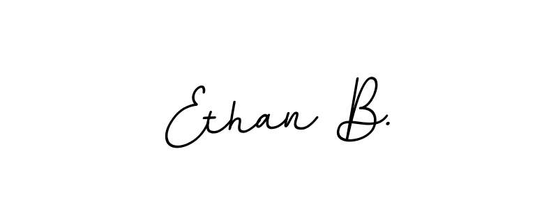 The best way (BallpointsItalic-DORy9) to make a short signature is to pick only two or three words in your name. The name Ethan B. include a total of six letters. For converting this name. Ethan B. signature style 11 images and pictures png