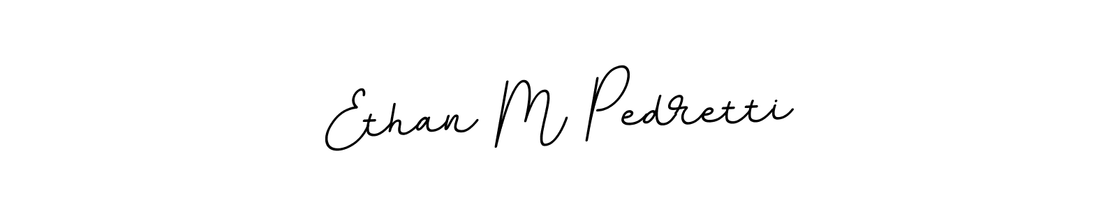 Design your own signature with our free online signature maker. With this signature software, you can create a handwritten (BallpointsItalic-DORy9) signature for name Ethan M Pedretti. Ethan M Pedretti signature style 11 images and pictures png