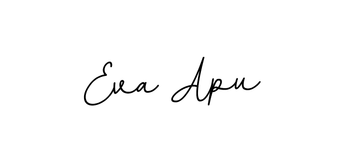 How to make Eva Apu name signature. Use BallpointsItalic-DORy9 style for creating short signs online. This is the latest handwritten sign. Eva Apu signature style 11 images and pictures png