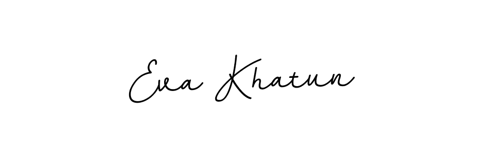 How to make Eva Khatun name signature. Use BallpointsItalic-DORy9 style for creating short signs online. This is the latest handwritten sign. Eva Khatun signature style 11 images and pictures png