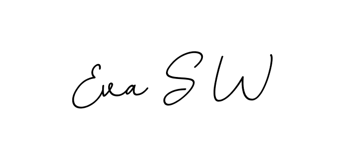 Create a beautiful signature design for name Eva S W. With this signature (BallpointsItalic-DORy9) fonts, you can make a handwritten signature for free. Eva S W signature style 11 images and pictures png