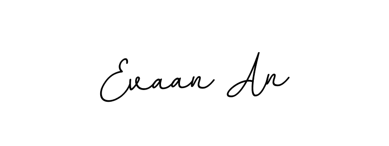 How to make Evaan An name signature. Use BallpointsItalic-DORy9 style for creating short signs online. This is the latest handwritten sign. Evaan An signature style 11 images and pictures png