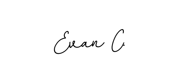 Create a beautiful signature design for name Evan C.. With this signature (BallpointsItalic-DORy9) fonts, you can make a handwritten signature for free. Evan C. signature style 11 images and pictures png