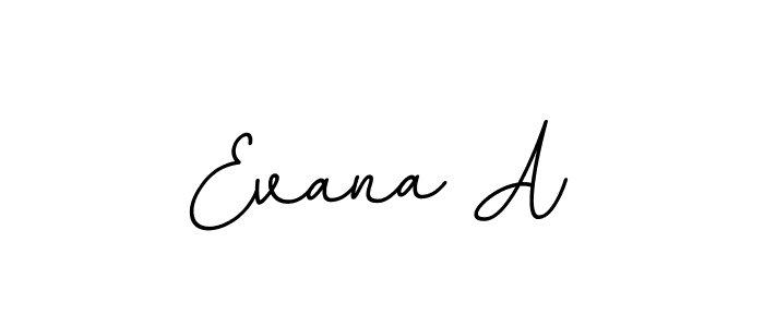 Evana A stylish signature style. Best Handwritten Sign (BallpointsItalic-DORy9) for my name. Handwritten Signature Collection Ideas for my name Evana A. Evana A signature style 11 images and pictures png