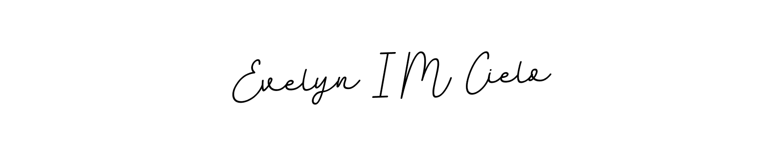 Create a beautiful signature design for name Evelyn I M Cielo. With this signature (BallpointsItalic-DORy9) fonts, you can make a handwritten signature for free. Evelyn I M Cielo signature style 11 images and pictures png