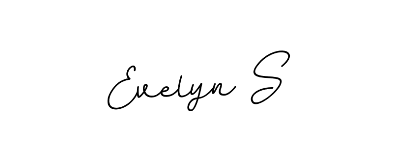 Evelyn S stylish signature style. Best Handwritten Sign (BallpointsItalic-DORy9) for my name. Handwritten Signature Collection Ideas for my name Evelyn S. Evelyn S signature style 11 images and pictures png
